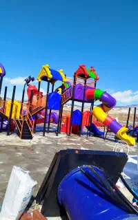 مجموعه بازی پلی اتیلن کد۳۳۷ مبلمان شهری تاب سرسره