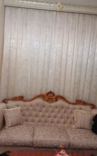 پرده شیری پتینه شش متر دوخت سه متر