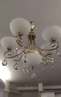 لوستر 5 شاخه استیل