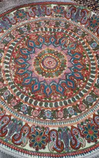 رو میزی پته گرد دوخت نگینی
