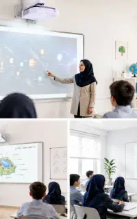 هوشمندسازی مدارس با ویدئوپروژکتور و تجهیزات آموزشی