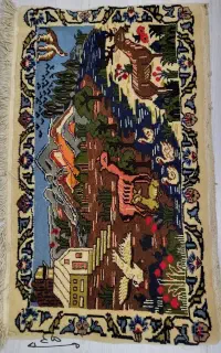 تابلو فرش دستباف سایز ۷۵*۴۵ سانت