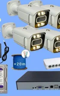 دوربین مداربسته4تایی پلاک خوان poe /+فروش وارسال