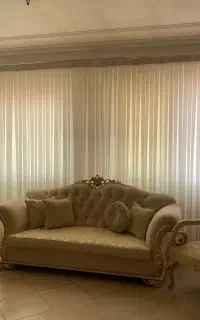 پرده حریر سفید پیله