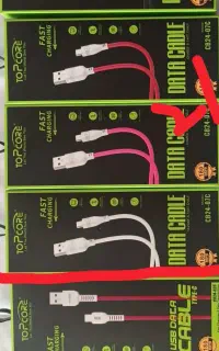 کابل شارژر تایپ سی topcore نو و بدون استفاده