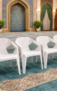 میز و صندلی پلاستیکی مدل دیوان ناهارخوری