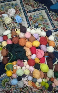 فروش نخ ونقشه تابلوفرش  بانخ ابریشم