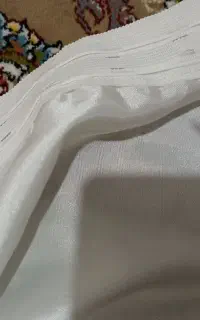 ساتن پرده خام سفید