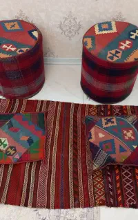 ست کامل پاف و پشتی و گلیم سنتی