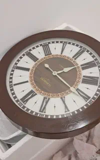 ساعت چوبی موتور اصل نوشته ها چوبی قطر 60