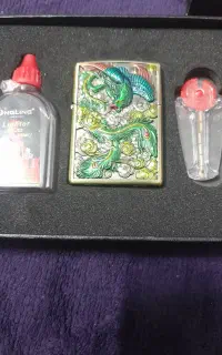 چاقو زنجانی کلکسیونی و فندک استیل