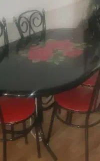 غذا خوری فلزی 6نفره مناسب خانه باغ مغازه