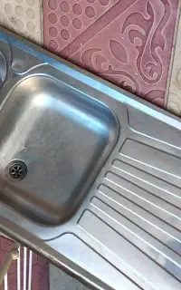 سینک ظرف شویی استیلی دوقلو شیر اهرمی