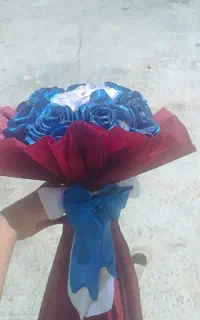 گل خانگی با روبان