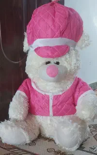 عروسک خرسی سفید نو