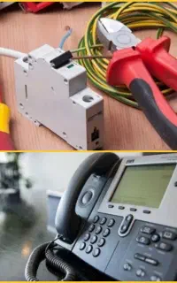 برقکاری و رفع اتصالی برق، خرابی تلفن و ADSL سیمکشی