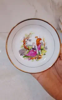 نعلبکی. دیوار کوب قدیمی ژاپنی
