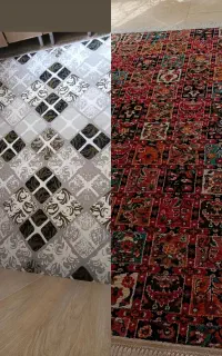 دوعدد گلیم فرش بدون پارگی سوختگی