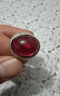 انگشتر نقره یاقوت سرخ 9/500