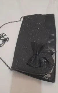 کیف مشکی دسته زنجیری بلند