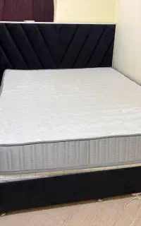 تخت کویین ۱۶۰ سانت با تشک طبی فنری دنیز