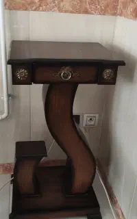 میز تلفن چوبی
