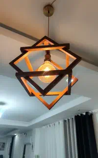 لوستر چوبی چند ضلعی