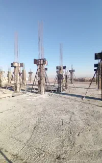ارماتوربندی اسکلت استخر بتن دیوار برشی