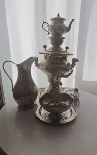 ست قدیمی سماور برقی