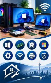 انجام کلیه خدمات کامپیوتری در منزل