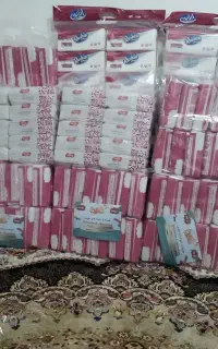 سفره فریزر دستمال کاغذی و لیوان کاغذی