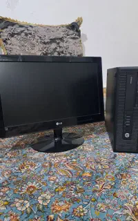 مینی کیس hp با مانیتور 20 اینچ LG