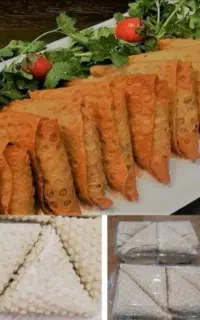 سمبوسه نیمه آماده بسته ۶تایی فقط۱۲۰