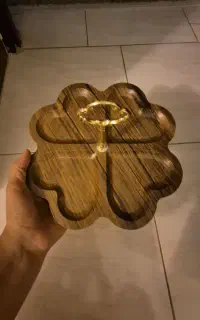 اردوخوری چوبی روکش وکیوم دسته دار مناسب تنقلات