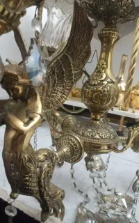 لوستر برنجی ۳ شاخه تحر فرشته