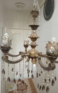 لوستر شش شاخه بالامپ نو نو