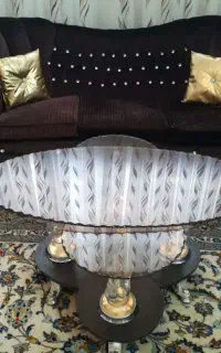 مبلمان راحتی ۷ نفره مخمل در حد نو توافقی
