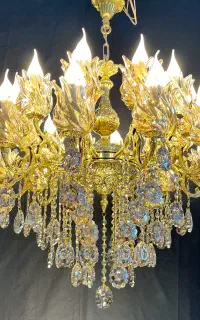 تولیدی لوسترهای برنز رستمی .لوستر ۲۰ شعل.ه برنز