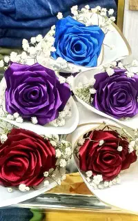 گل های زیبای روبانی