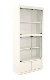 کمد فلزی آزمایشگاهی و دارویی (کتابخانه شیشه ای)