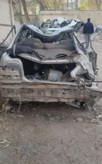 پراید نقره ای تصادفی مدل۹۰