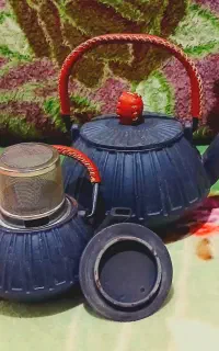 کتری قوری چدنی