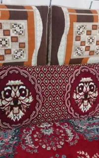 سه عدد فرش و4عدد پشتی و50متر موکت
