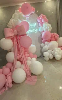 بادکنک ارایی گل ارایی اجاره  میز صندلی تم تولد