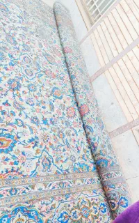 فرش دستباف 18متری رنگ سبز چمنی