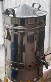 سماور استیل بزرگ گازی در حد نو ۵۰ لیتری