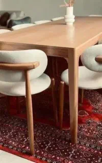 حراج ۴ نفره ناهارخوری رنگ پارچه کرم ۳۴۸۰۰