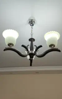 لوستر چوب و استیل