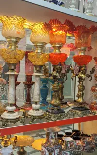 چراغ لاله های انتیک وکلکسیونی