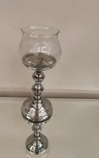 یک جفت شمعدان استیل